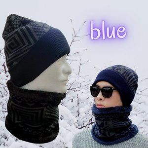 Thick beanie hat/skull cap and scarf set